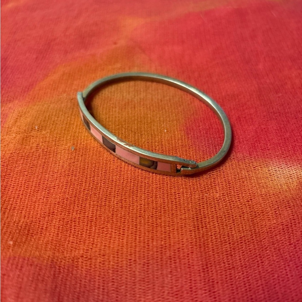 Colorful Inlay Bangle Bracelet - Picture 2 of 5